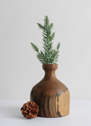Unique vase handmade, natural wooden dried flower vase1 photo