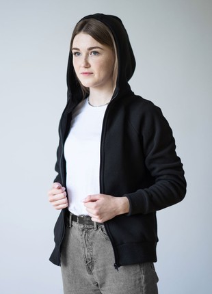 Women's fleece jacket Synevyr 260 black5 photo