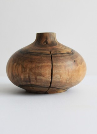Handmade vase decorative, unique tabel wood vase2 photo