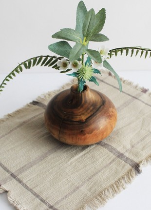 Handmade vase decorative, unique tabel wood vase3 photo