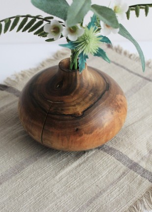 Handmade vase decorative, unique tabel wood vase6 photo