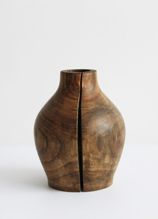 Small bud vase hadmade, decorative wooden vase2 photo