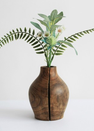Small bud vase hadmade, decorative wooden vase4 photo