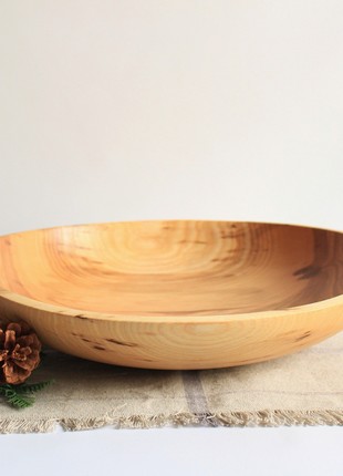 Large fruit plate handmade, salad serving wooden bowl4 photo