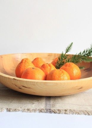 Large fruit plate handmade, salad serving wooden bowl3 photo