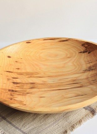 Large fruit plate handmade, salad serving wooden bowl8 photo