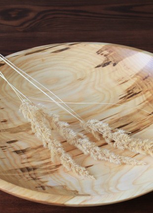 Large fruit plate handmade, salad serving wooden bowl6 photo