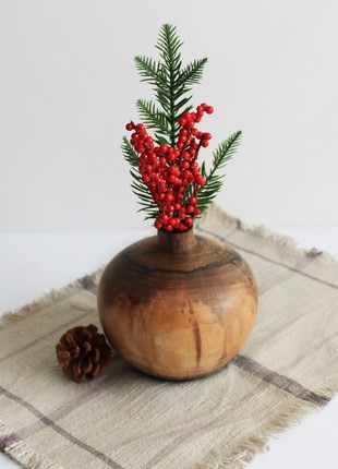 Handmade vase, rustic table wooden decor3 photo