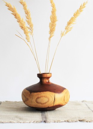 Decorative vase nadmade in rustic style
