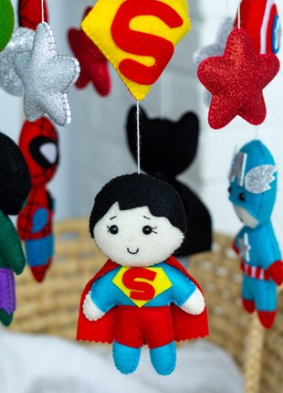 Musical baby mobile with bracket "Superheroes"5 photo
