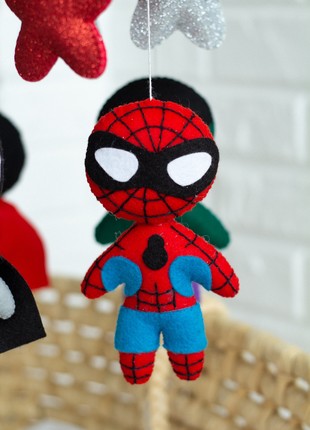 Musical baby mobile with bracket "Superheroes"8 photo