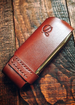 Leather case for IQOS 3 DUO, shockproof, original color2 photo