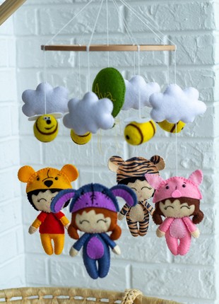 Musical baby mobile with bracket "Cheerful girls"2 photo