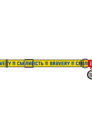 WAUDOG Nylon dog collar with QR-passport, "Bravery" design, plastic fastex, M, W 20 mm, L 28-40 cm5 photo