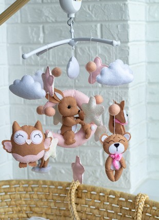 Musical baby mobile with bracket for girl4 photo