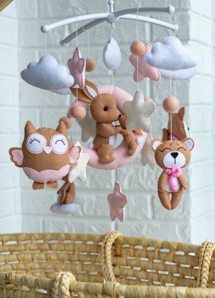 Musical baby mobile with bracket for girl2 photo