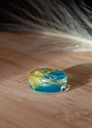 Stand with Ukraine necklace, Ukrainian flower jewelry3 photo