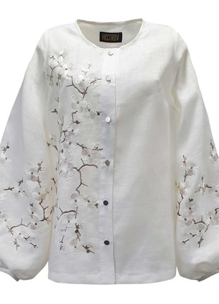 Embroidered shirt with Sakura embroidery1 photo