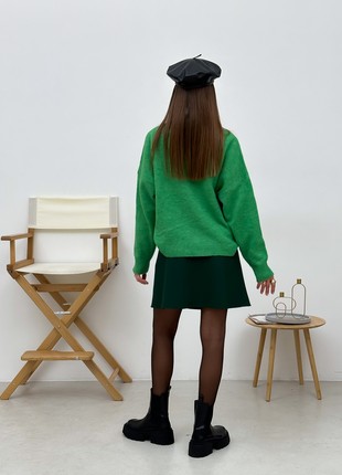 Green mini a-line skirt2 photo