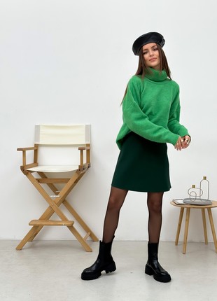 Green mini a-line skirt8 photo