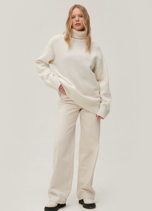 Cashmere milky high neck loose-fit sweater3 photo