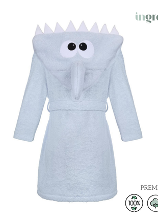 INGREEN Kids Terry Bathrobe, Baby Shark