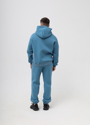 Basic Active Cotton Jogger Pants with Fleece | Azur color | Made in Ukraine | Rebellis6 photo