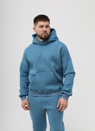 Men's Fleece Hoodie | Azur color | Made in Ukraine | Rebellis
