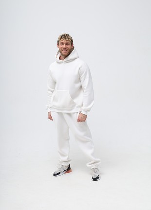 Men's Fleece Hoodie | Milk color | Made in Ukraine | Rebellis6 photo