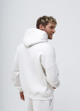 Men's Fleece Hoodie | Milk color | Made in Ukraine | Rebellis7 photo