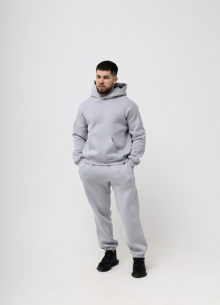 Basic Active Cotton Jogger Pants with Fleece | Grey color | Made in Ukraine | Rebellis2 photo