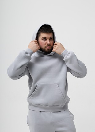 Men's Fleece Hoodie | Grey color | Made in Ukraine | Rebellis