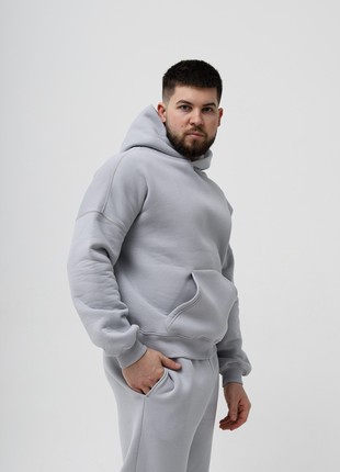 Men's Fleece Hoodie | Grey color | Made in Ukraine | Rebellis4 photo