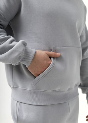 Men's Fleece Hoodie | Grey color | Made in Ukraine | Rebellis7 photo