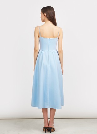 Sky blue midi sundress5 photo