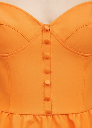 Orange midi dress4 photo