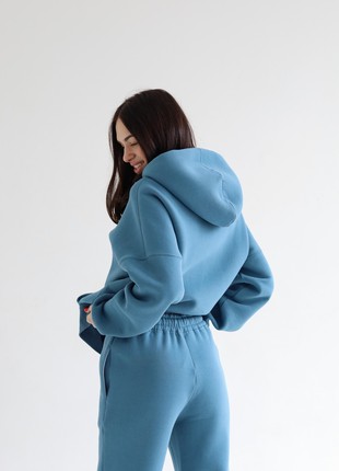Women's Fleece Hoodie | Azur color | Made in Ukraine | Rebellis4 photo
