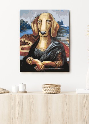 Painting by numbers ORNER x Tarik Klein "Woof Vinci" (orner-1871)1 photo