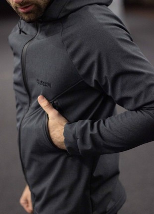 Men's jacket Protection Soft Shell graphite Custom Wear3 photo