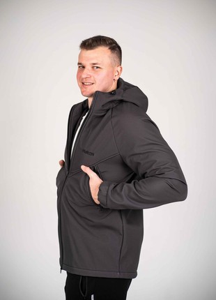 Men's jacket Protection Soft Shell dark graphite Custom Wear2 photo