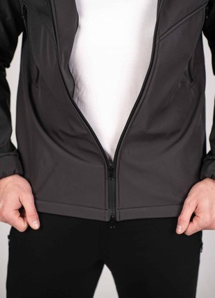 Men's jacket Protection Soft Shell dark graphite Custom Wear8 photo