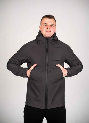 Men's jacket Protection Soft Shell dark graphite Custom Wear4 photo