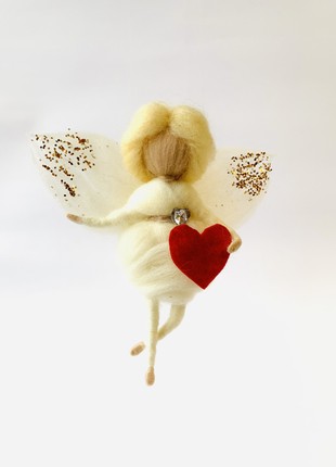 Cupid angel with heart1 photo