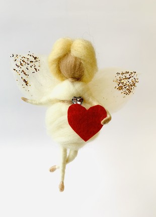 Cupid angel with heart2 photo