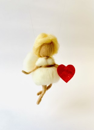 Cupid angel with heart