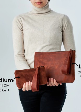 Leather makeup bag2 photo