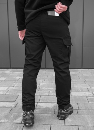 Warm cargo trousers BEZET Cartridge black4 photo