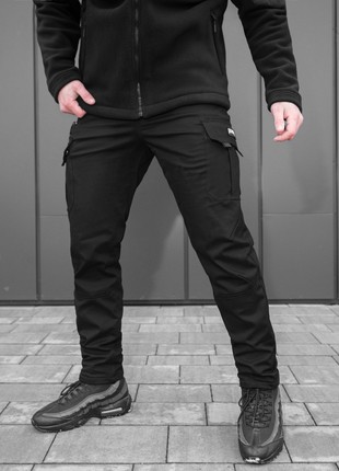 Warm cargo trousers BEZET Cartridge black