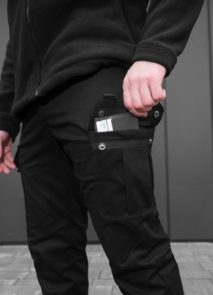 Warm cargo trousers BEZET Cartridge black6 photo
