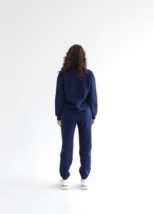 Women's Casual Active Tracksuit with Fleece | Dark-blue color | Made in Ukraine | Rebellis6 photo
